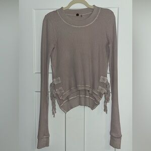 Free People lilac tie side top